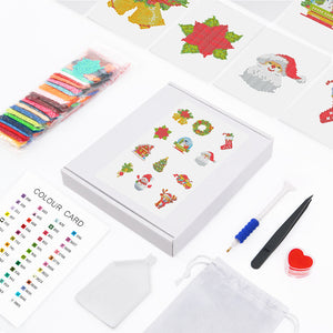 12PCS Christmas 15*18CM(Canvas) Full Square Drill Diamond Painting