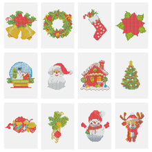 Load image into Gallery viewer, 12PCS Christmas 15*18CM(Canvas) Full Square Drill Diamond Painting
