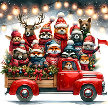 Load image into Gallery viewer, Christmas Animal Party 40*40CM(Canvas) Full Round Drill Diamond Painting
