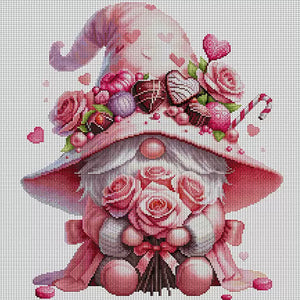 Spring Brand - Rose Dwarf - 60*60CM 11CT 4 Stamped Cross Stitch Egyptian cotton