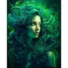Load image into Gallery viewer, Huancan - Girl With Curly Hair - 50*60CM 11CT 3 Stamped Cross Stitch
