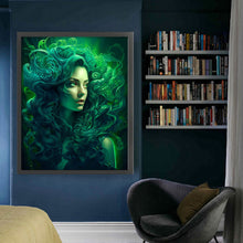 Load image into Gallery viewer, Huancan - Girl With Curly Hair - 50*60CM 11CT 3 Stamped Cross Stitch
