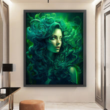 Load image into Gallery viewer, Huancan - Girl With Curly Hair - 50*60CM 11CT 3 Stamped Cross Stitch
