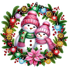 Load image into Gallery viewer, Christmas Snowman 30*30CM(Canvas) Partial Special Shaped Drill Diamond Painting
