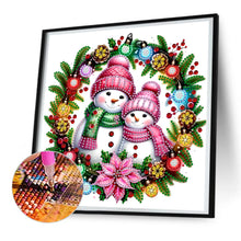 Load image into Gallery viewer, Christmas Snowman 30*30CM(Canvas) Partial Special Shaped Drill Diamond Painting
