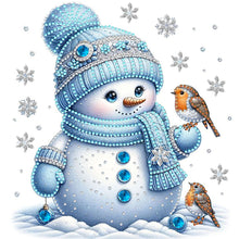 Load image into Gallery viewer, Christmas Snowman 30*30CM(Canvas) Partial Special Shaped Drill Diamond Painting
