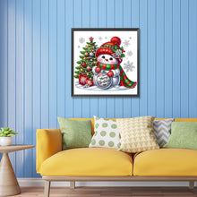 Load image into Gallery viewer, Christmas Snowman 30*30CM(Canvas) Partial Special Shaped Drill Diamond Painting
