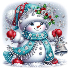 Load image into Gallery viewer, Christmas Snowman 30*30CM(Canvas) Partial Special Shaped Drill Diamond Painting
