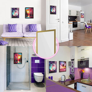 Magnetic Diamond Painting Frame Self Adhesive Desktop Photo Frame (25x35cm Gold)