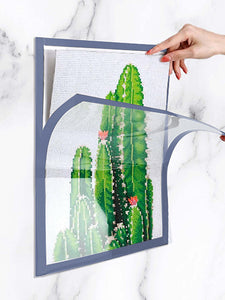 Magnetic Diamond Painting Frame Self Adhesive Photo Frame (25x35cm Silver)