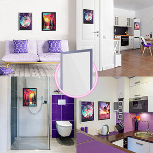 Magnetic Diamond Painting Frame Self Adhesive Photo Frame (25x35cm Silver)