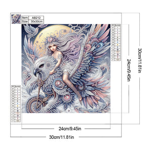Girl 30*30CM(Canvas) Partial Special Shaped Drill Diamond Painting