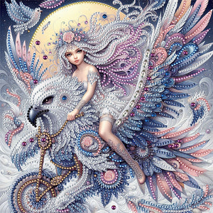 Girl 30*30CM(Canvas) Partial Special Shaped Drill Diamond Painting