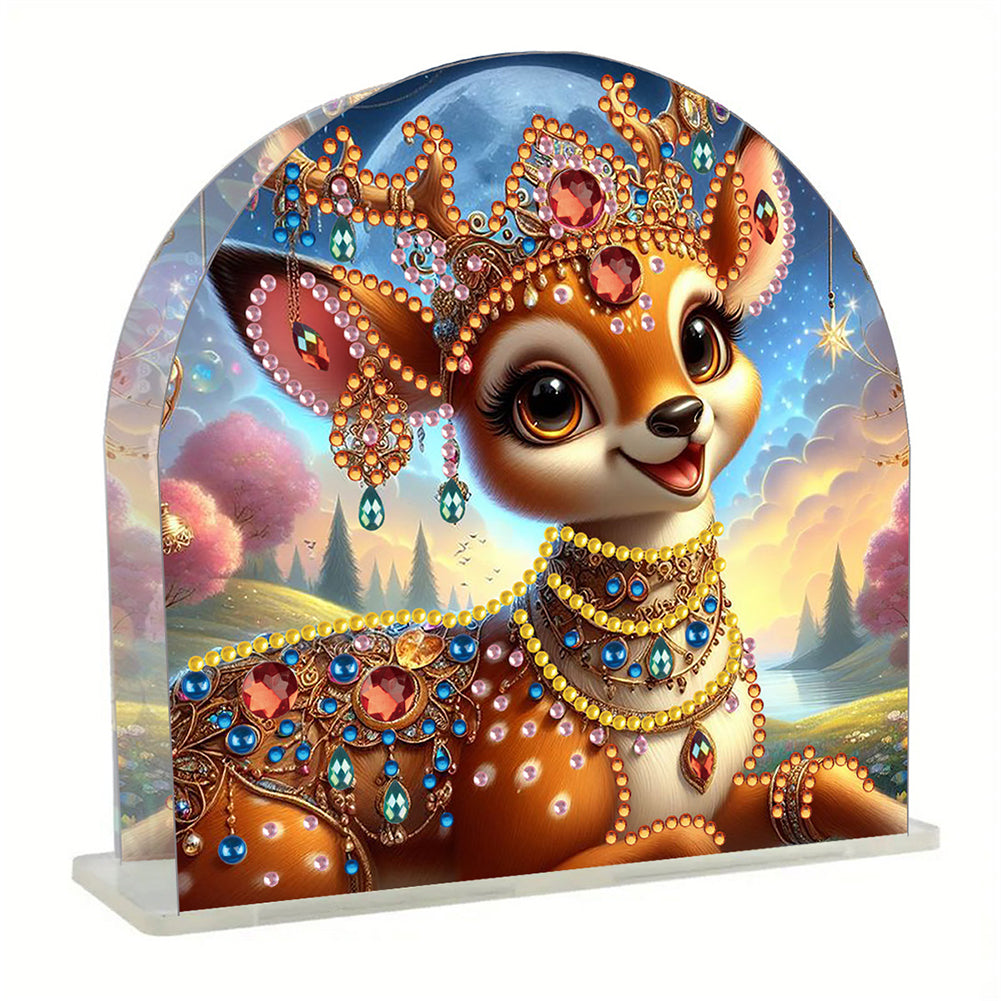 Christmas Acrylic DIY 5D Diamond Art Painting Napkin Holder Table Decor (Deer)
