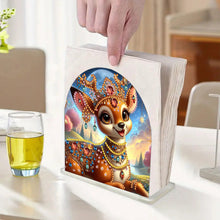 Load image into Gallery viewer, Christmas Acrylic DIY 5D Diamond Art Painting Napkin Holder Table Decor (Deer)
