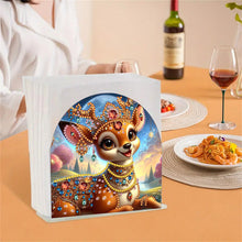 Load image into Gallery viewer, Christmas Acrylic DIY 5D Diamond Art Painting Napkin Holder Table Decor (Deer)
