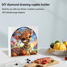 Load image into Gallery viewer, Christmas Acrylic DIY 5D Diamond Art Painting Napkin Holder Table Decor (Deer)
