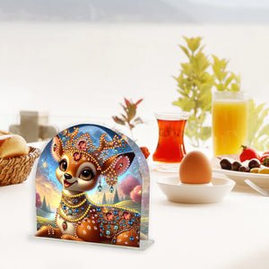 Christmas Acrylic DIY 5D Diamond Art Painting Napkin Holder Table Decor (Deer)