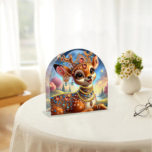 Christmas Acrylic DIY 5D Diamond Art Painting Napkin Holder Table Decor (Deer)