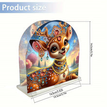 Load image into Gallery viewer, Christmas Acrylic DIY 5D Diamond Art Painting Napkin Holder Table Decor (Deer)

