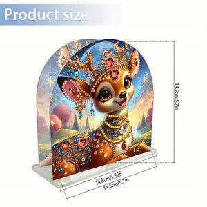 Christmas Acrylic DIY 5D Diamond Art Painting Napkin Holder Table Decor (Deer)
