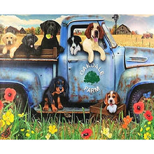 Load image into Gallery viewer, Dogs On A Farm Pickup Truck 50*40CM(Canvas) Full Round Drill Diamond Painting

