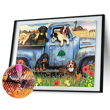 Load image into Gallery viewer, Dogs On A Farm Pickup Truck 50*40CM(Canvas) Full Round Drill Diamond Painting
