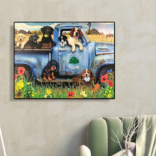 Load image into Gallery viewer, Dogs On A Farm Pickup Truck 50*40CM(Canvas) Full Round Drill Diamond Painting
