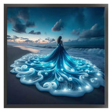 Load image into Gallery viewer, Yishu - Girl With A Glowing Skirt - 40*40CM 11CT 3 Stamped Cross Stitch
