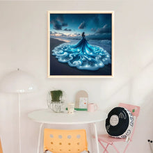 Load image into Gallery viewer, Yishu - Girl With A Glowing Skirt - 40*40CM 11CT 3 Stamped Cross Stitch
