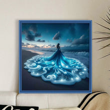 Load image into Gallery viewer, Yishu - Girl With A Glowing Skirt - 40*40CM 11CT 3 Stamped Cross Stitch

