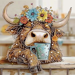 Funny Yak 30*30CM(Canvas) Partial Special Shaped Drill Diamond Painting