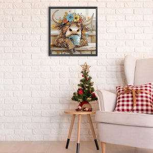 Funny Yak 30*30CM(Canvas) Partial Special Shaped Drill Diamond Painting