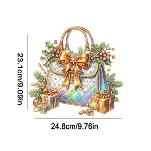 Acrylic Christmas Diamond Art Hanging Pendant Home Decor for Adults (Handbag D)