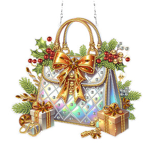 Acrylic Christmas Diamond Art Hanging Pendant Home Decor for Adults (Handbag D)