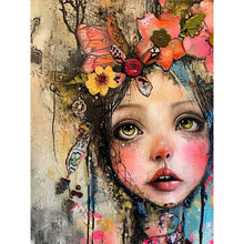Load image into Gallery viewer, Huancan - Flower Girl - 45*60CM 11CT 3 Stamped Cross Stitch
