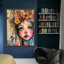 Load image into Gallery viewer, Huancan - Flower Girl - 45*60CM 11CT 3 Stamped Cross Stitch
