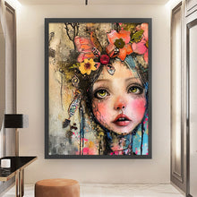 Load image into Gallery viewer, Huancan - Flower Girl - 45*60CM 11CT 3 Stamped Cross Stitch
