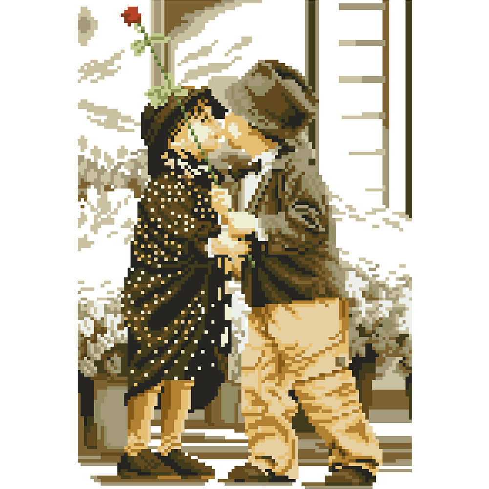 Childhood Stories - Partial  9CT Stamped Cross Stitch - Bead Embroidery 30x43CM/11.81x16.93in