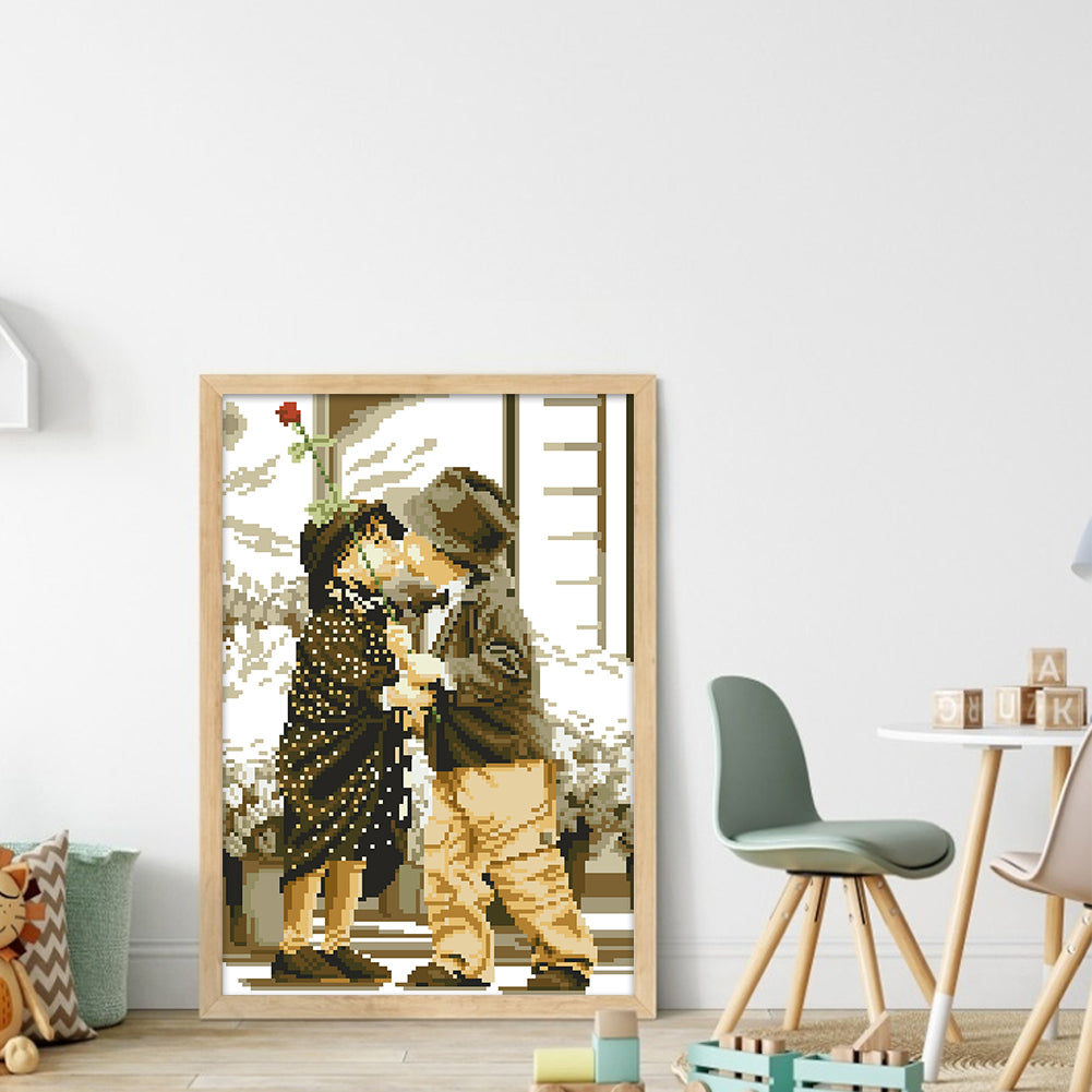 Childhood Stories - Partial  9CT Stamped Cross Stitch - Bead Embroidery 30x43CM/11.81x16.93in