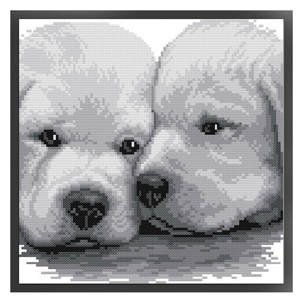 The Best Companion - Partial  9CT Stamped Cross Stitch - Bead Embroidery 31x31CM/12.20x12.20in