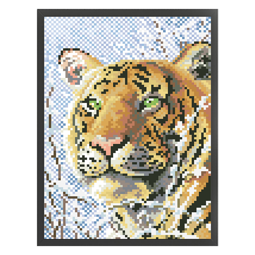 Looking Back - Partial  9CT Stamped Cross Stitch - Bead Embroidery 20x28CM/7.87x11.02in