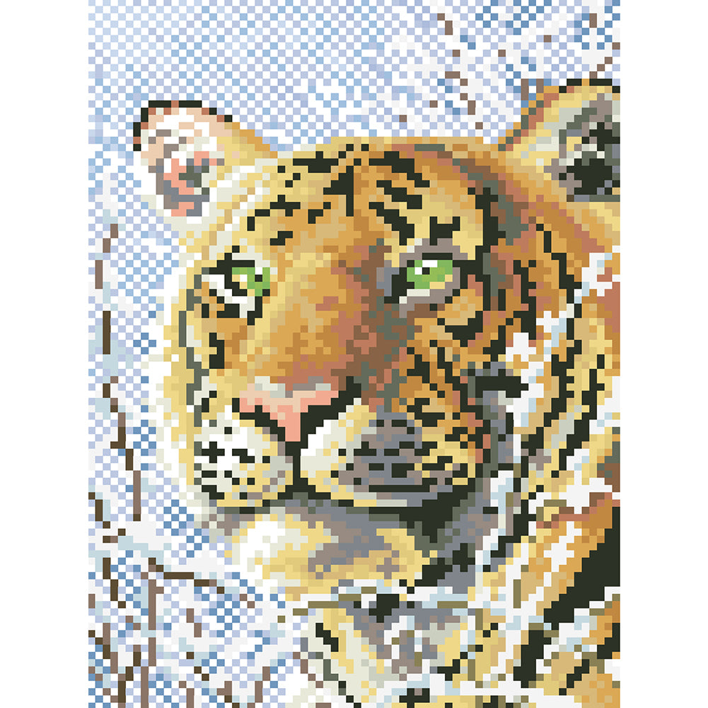 Looking Back - Partial  9CT Stamped Cross Stitch - Bead Embroidery 20x28CM/7.87x11.02in