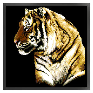 Tiger Head - 42*42CM 9CT Bead embroidery