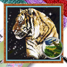Load image into Gallery viewer, Tiger Head - 42*42CM 9CT Bead embroidery
