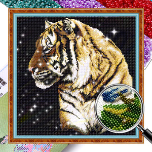Tiger Head - 42*42CM 9CT Bead embroidery