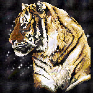 Tiger Head - 42*42CM 9CT Bead embroidery
