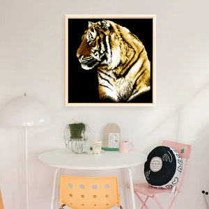 Tiger Head - 42*42CM 9CT Bead embroidery
