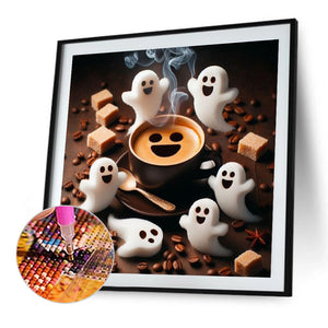 Halloween Ghost 40*40CM(Canvas) Full Round Drill Diamond Painting