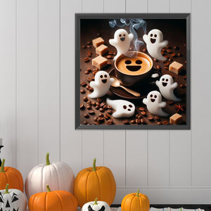 Halloween Ghost 40*40CM(Canvas) Full Round Drill Diamond Painting